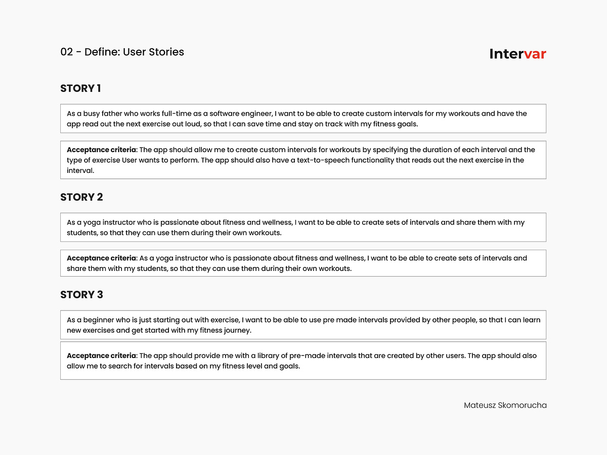 Intervar design process